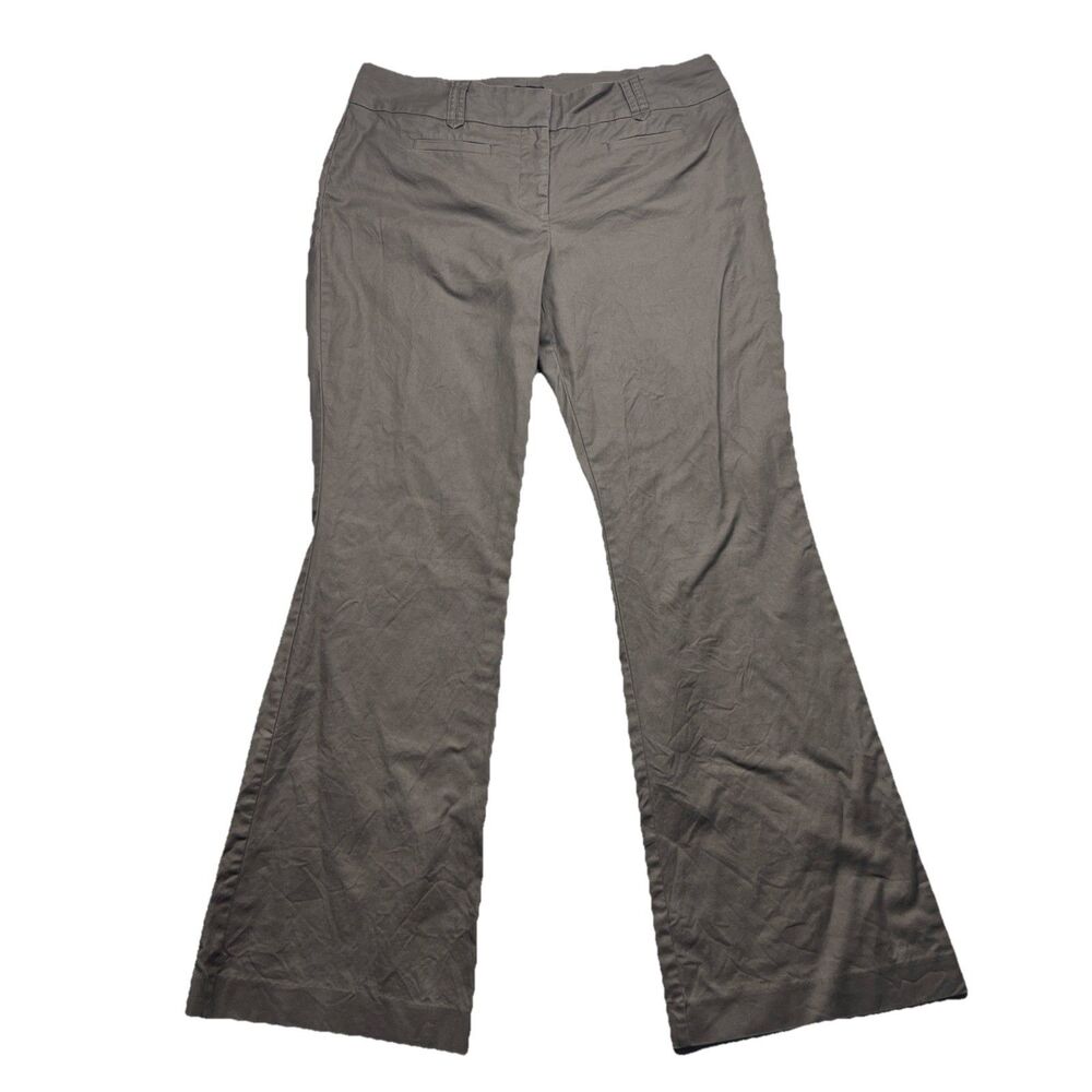 Ann Taylor Curvy Mauve Straight Leg Dress Khaki Pants Sz 12 Slacks Office Work